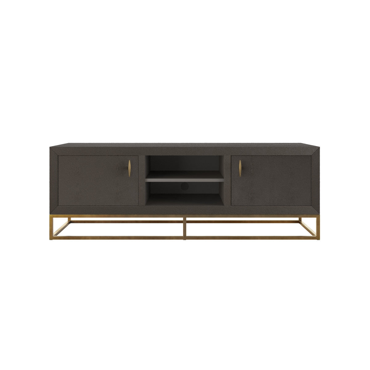 Hampton TV Unit Brown Shagreen by D.I. Designs Esme Furnishings