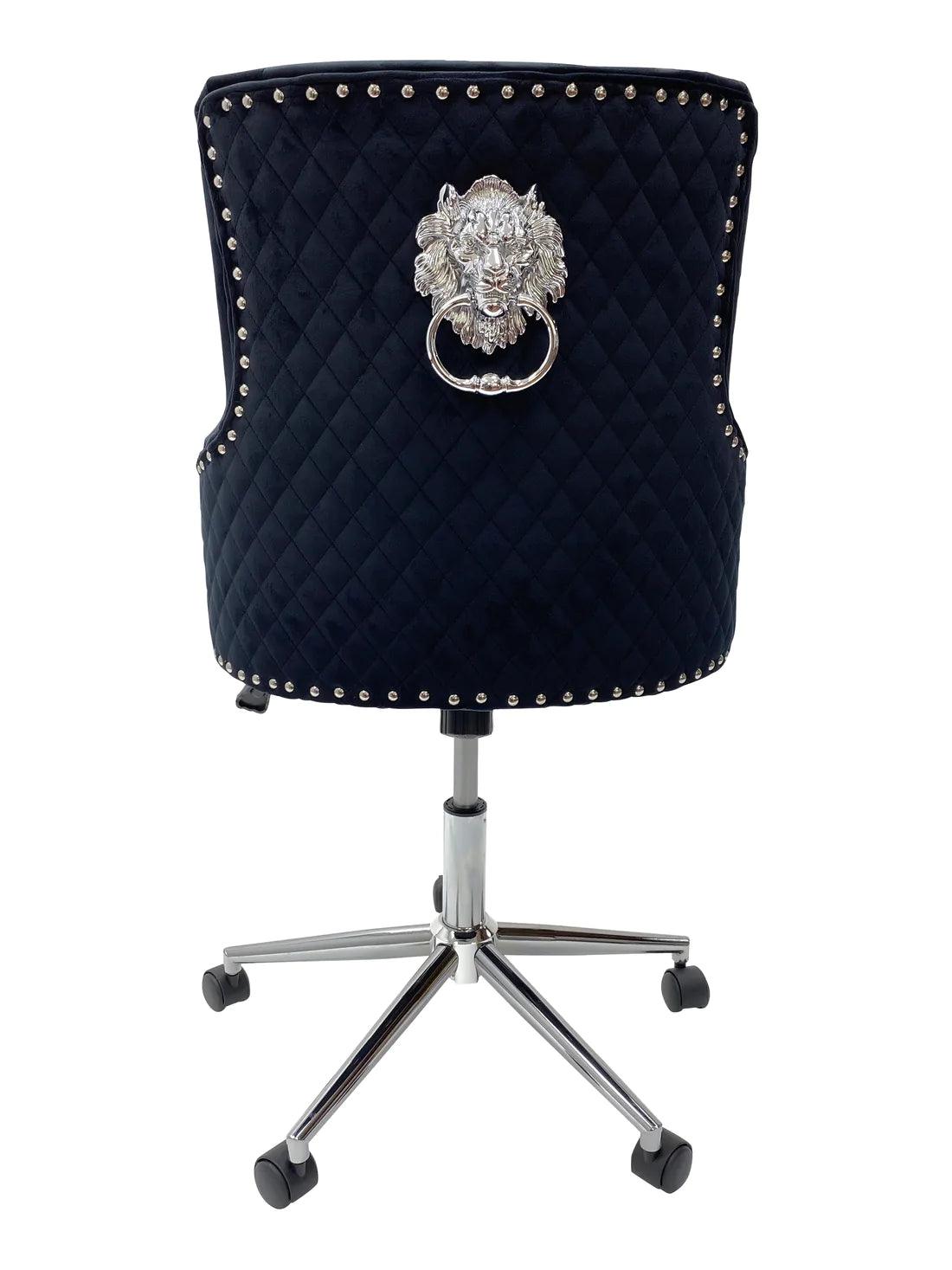 Majestic Black Velvet Office Chair