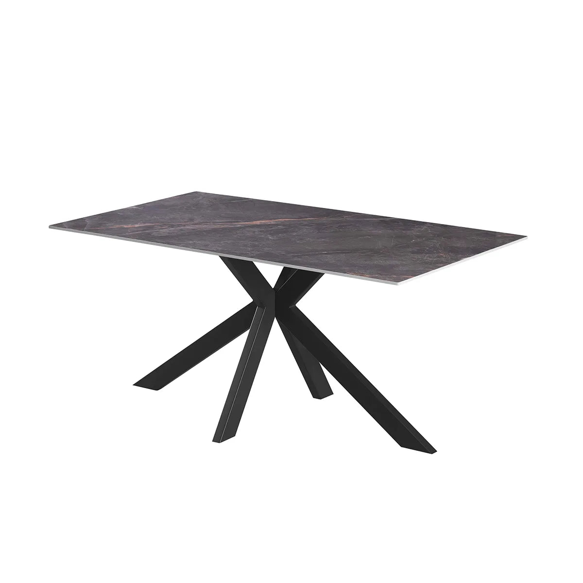 Nova 160cm Grey Ceramic Marble Dining Table