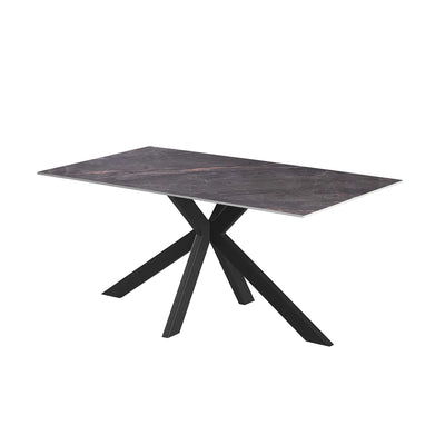 Nova 160cm Grey Ceramic Marble Dining Table