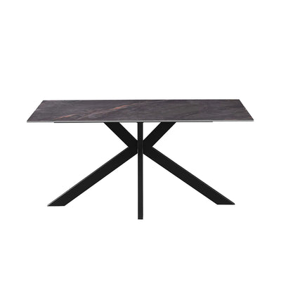 Nova 160cm Grey Ceramic Marble Dining Table