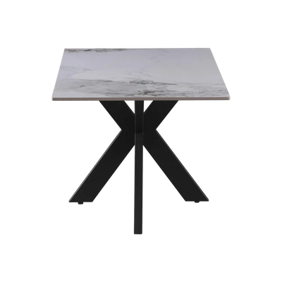 Nova 160cm White Ceramic Marble Dining Table