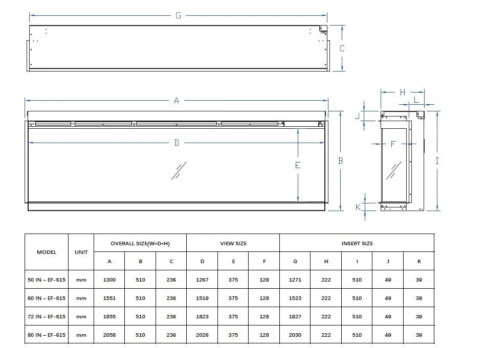 50 60 72 80 Inch 2025 Panoramic Smart Alexa Media Wall Fire 3 Sided Glass LED WiFi Electric UHD Fireplace