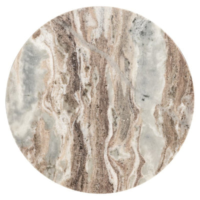 Richmond Interiors Kobe Gold & Grey Marble Side Table