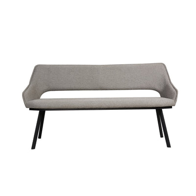 Nova Boucle Light Grey Fabric Dining Bench Premium Boucle Fabric