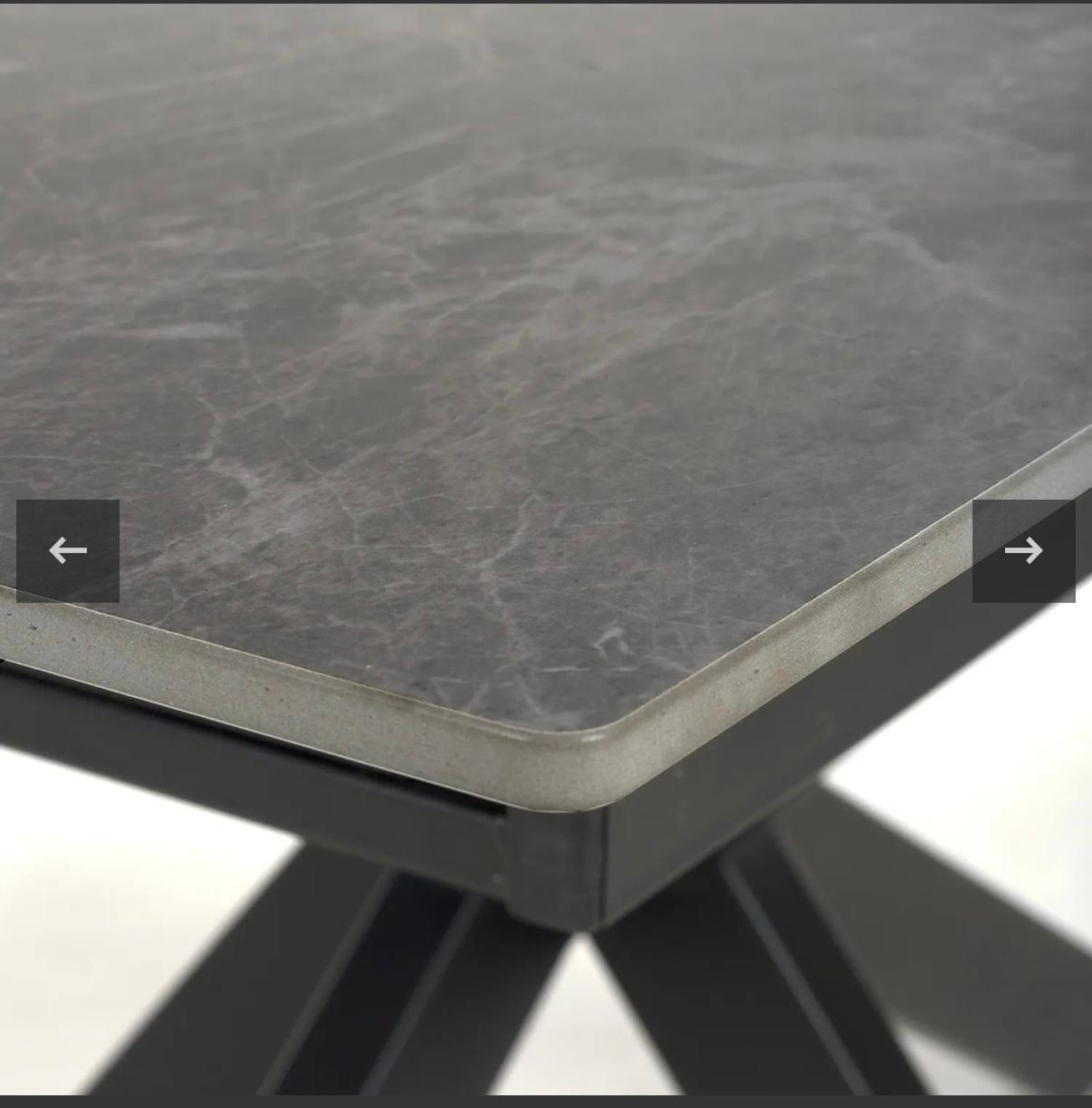 Nova 140-180cm Grey Ceramic Marble Centre Extending Dining Table
