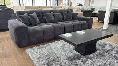 The Bubble Charcoal Black Boucle Cloud Fabric 2 Seater Sofa