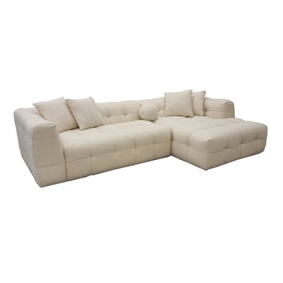 The Bubble Boucle Corner Premium Sofa Ivory Boucle Fabric