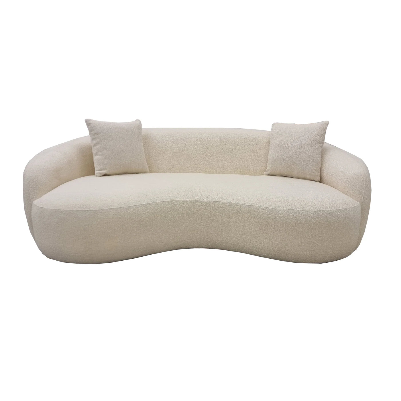 The Wave Boucle Premium Sofa Ivory Boucle Fabric