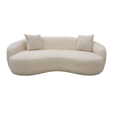 The Wave Boucle Premium Sofa Ivory Boucle Fabric