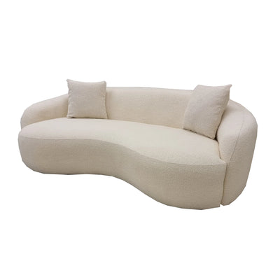 The Wave Boucle Premium Sofa Ivory Boucle Fabric