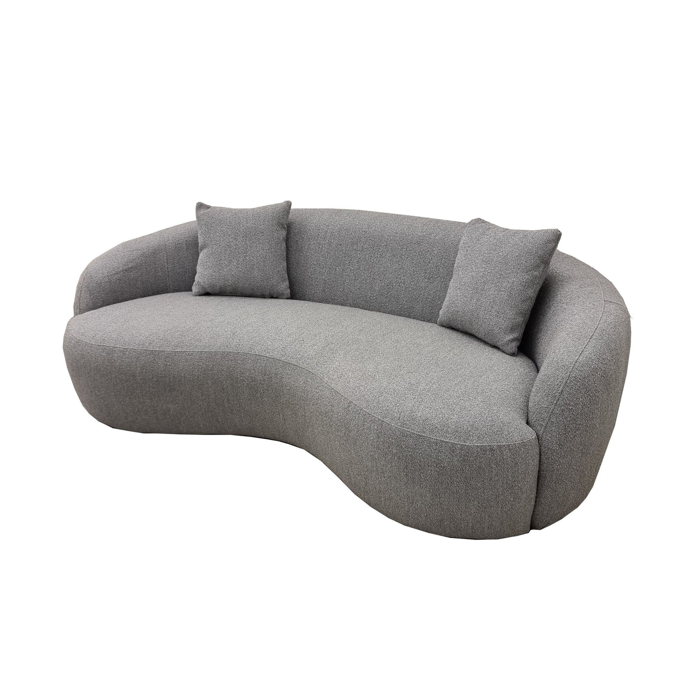 The Wave Boucle Premium Sofa Grey Boucle Fabric