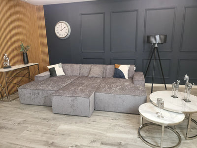 The Atlanta Premium Chenille Fabric U Shape Cinema Modula Sofa In 6 Colours