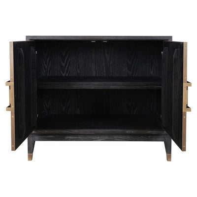Richmond Interiors Bloomville Shagreen Faux Leather 2 Door Sideboard