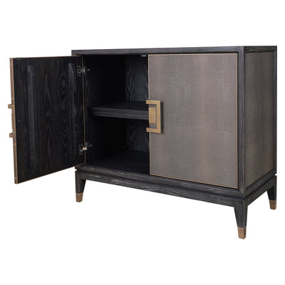 Richmond Interiors Bloomville Shagreen Faux Leather 2 Door Sideboard