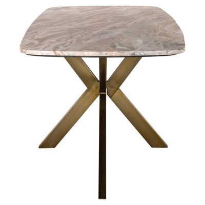 Richmond Interiors Bottega Blush Beige Marble 190cm Oval Dining Table