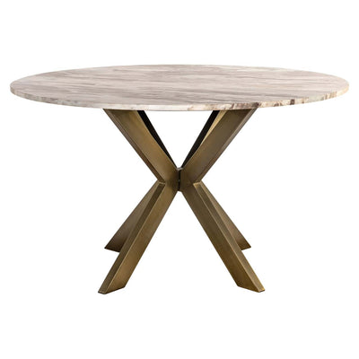 Richmond Interiors Bottega Blush Beige Marble 140cm Round Dining Table