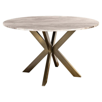 Richmond Interiors Bottega Blush Beige Marble 140cm Round Dining Table
