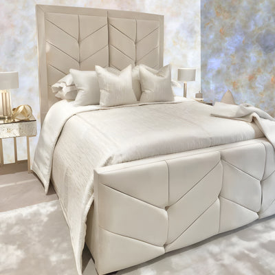 Dante Velvet Premium Chevron Bed