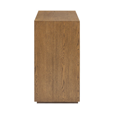 Charlton Ribbed Walnut 6 Drawer Chest of Drawers - Walnut by D.I. Designs