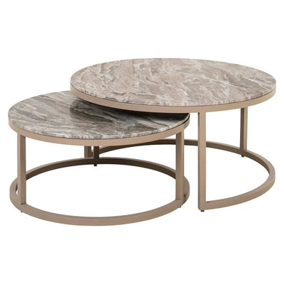 Richmond Interiors Coffee Table Fairfax Set of 2 (Stone)