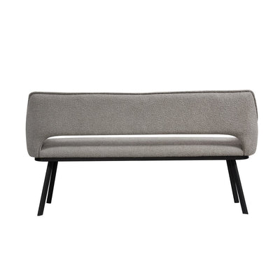 Nova Boucle Light Grey Fabric Dining Bench Premium Boucle Fabric