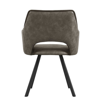 Nova Distressed Light Grey PU Leather Dining Chair