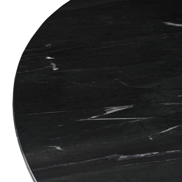 Richmond Interiors Collada Black/Gold Round Oval 130cm Dining Table