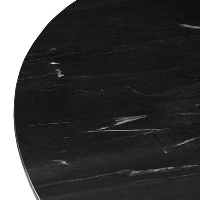 Richmond Interiors Collada Black/Gold Round Oval 130cm Dining Table
