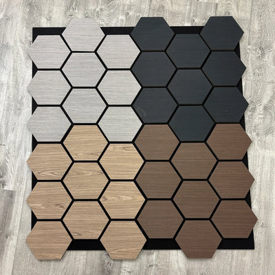 Acoustic Hexagon Wall Panels Pack Of x4 70cm x 60cm - Range of Colours