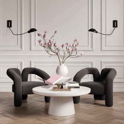 Manhattan Designs Freyja Black Boucle Chair