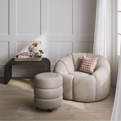 Manhattan Designs Nao Buff Bouclé Swivel Chair