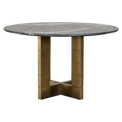 Richmond Interiors Collada Black/Gold Round Oval 130cm Dining Table