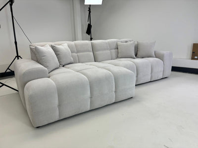 The Bubble Beige Boucle Fabric Left Hand Corner Cloud Sofa