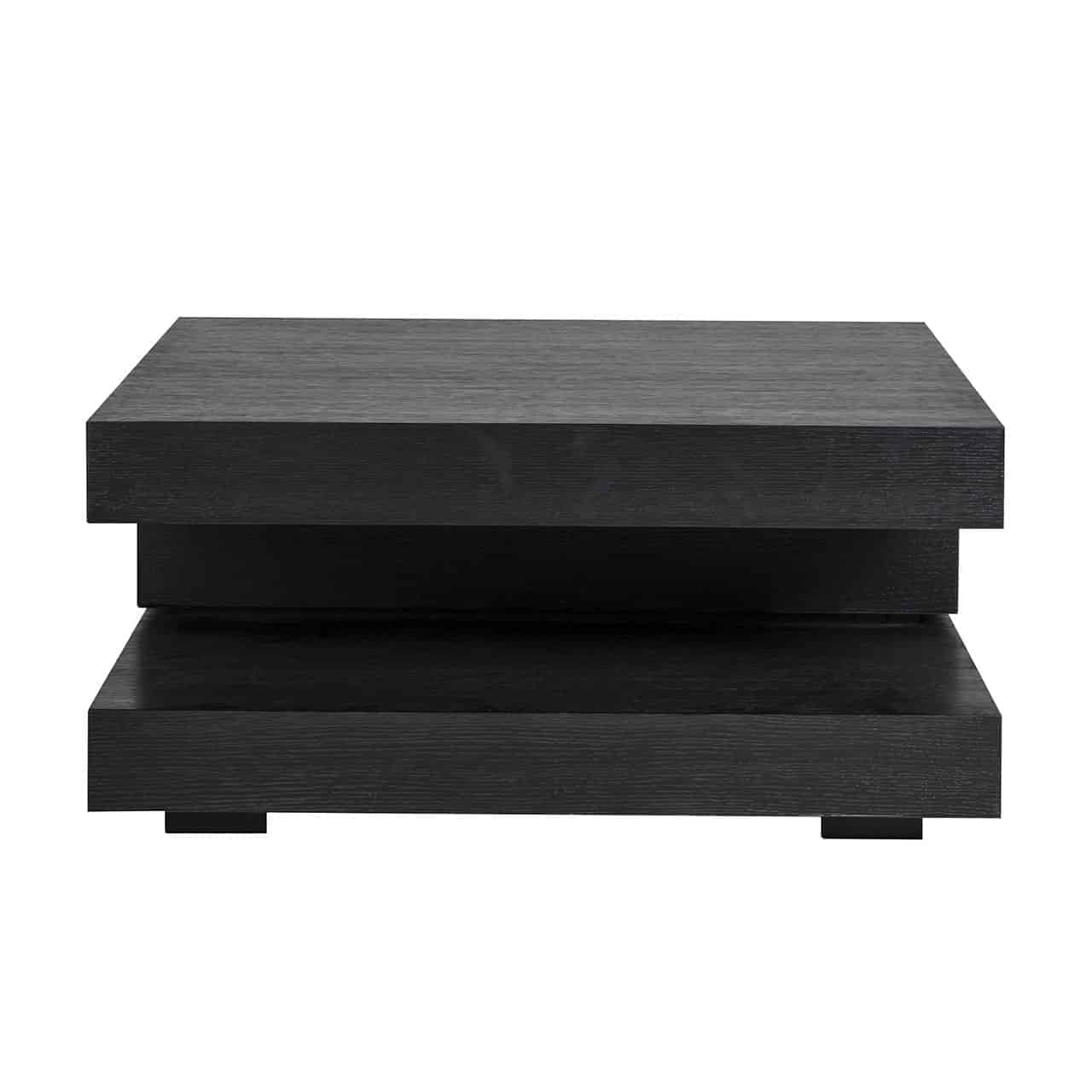 Richmond Interiors Oakura Black Oak Wood Coffee Table C Block