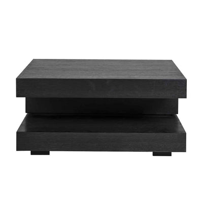 Richmond Interiors Oakura Black Oak Wood Coffee Table C Block