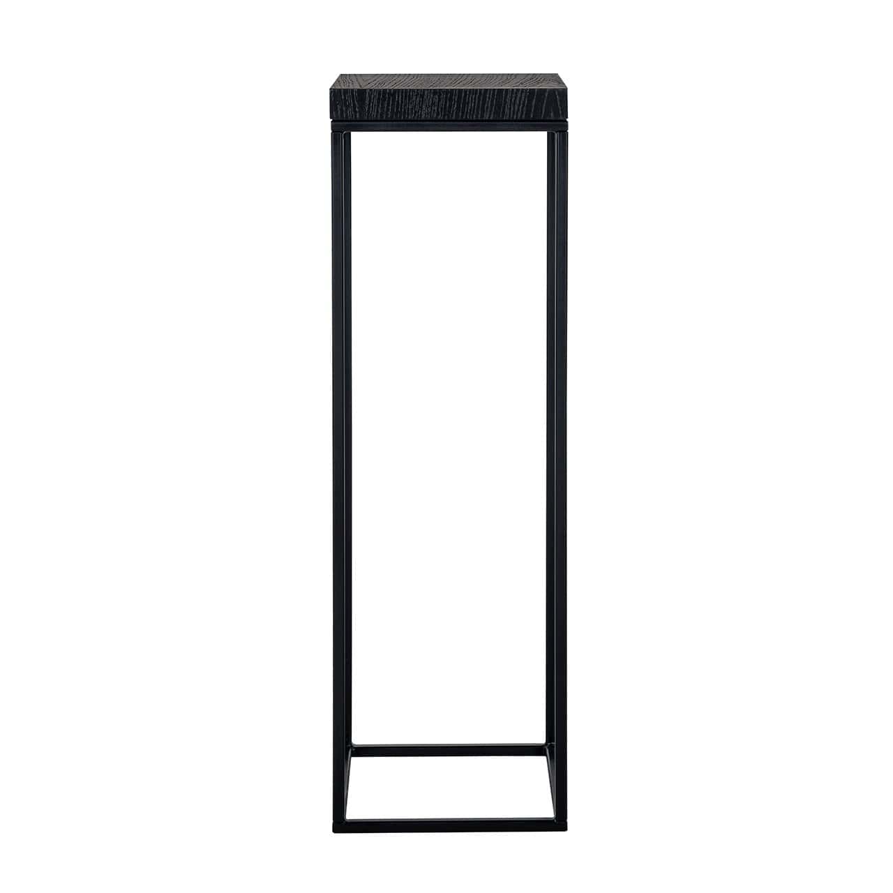 Richmond Interiors Oakura Black Oak Wood Column Side Table