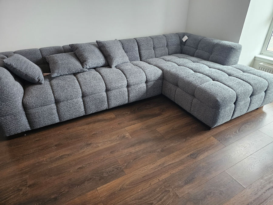 The Bubble Iron Boucle Fabric Left Hand Corner Tribeca Sofa