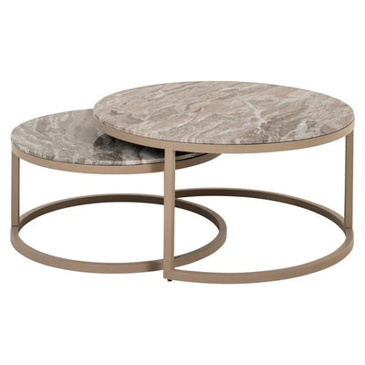 Richmond Interiors Coffee Table Fairfax Set of 2 (Stone)