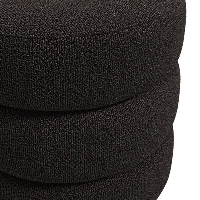 Manhattan Designs Emi Black Boucle Pouffe