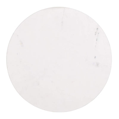 Richmond Interiors Lexington White Carrara Marble Round Side Table Nest | Set of 2