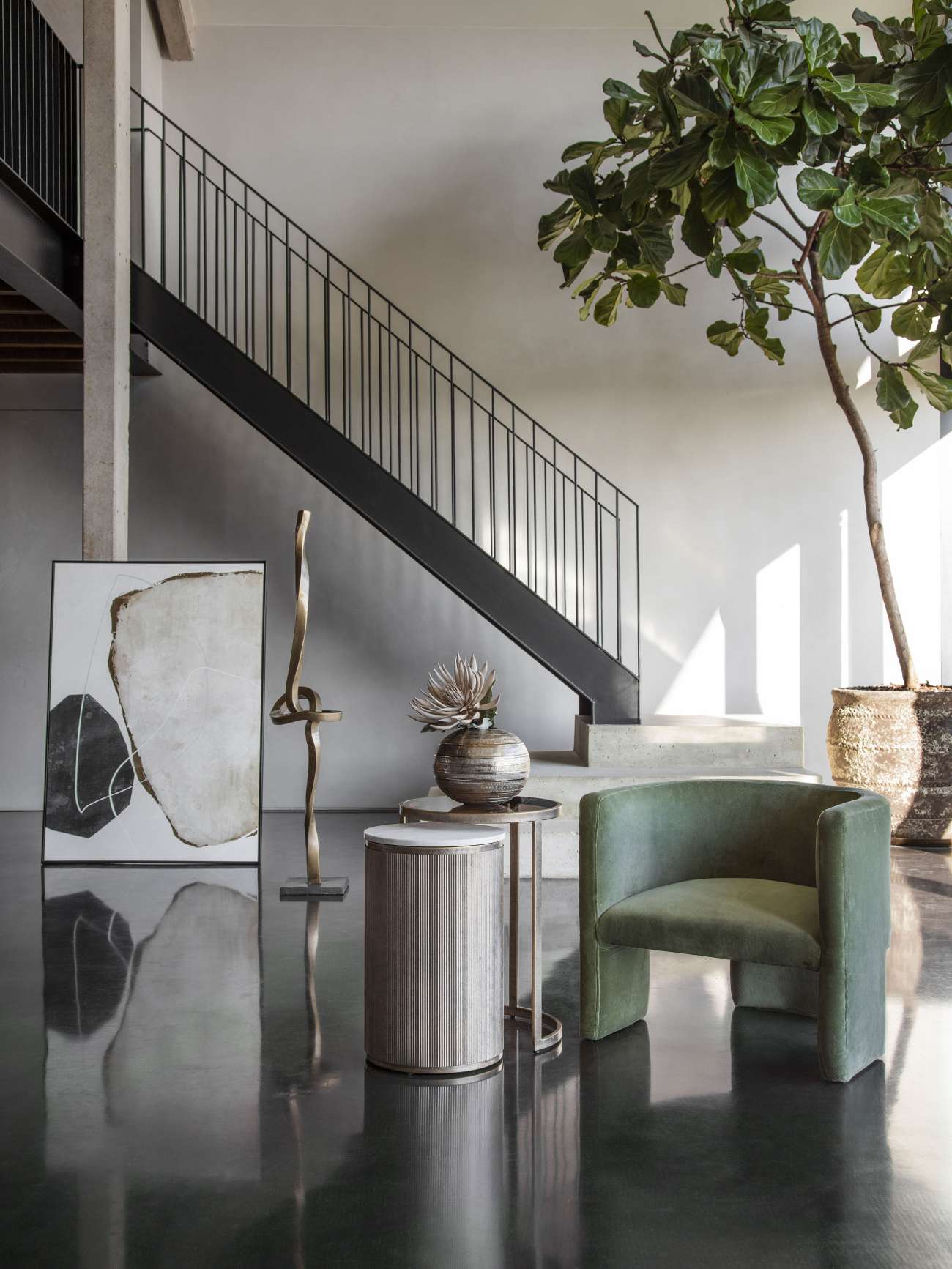 Libra Interiors Belvedere Gold Small Set of 2 Nesting Side Tables