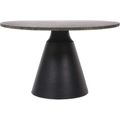 Libra Interiors Clifton II Coffee Table in Charcoal Black and Travertine – Small