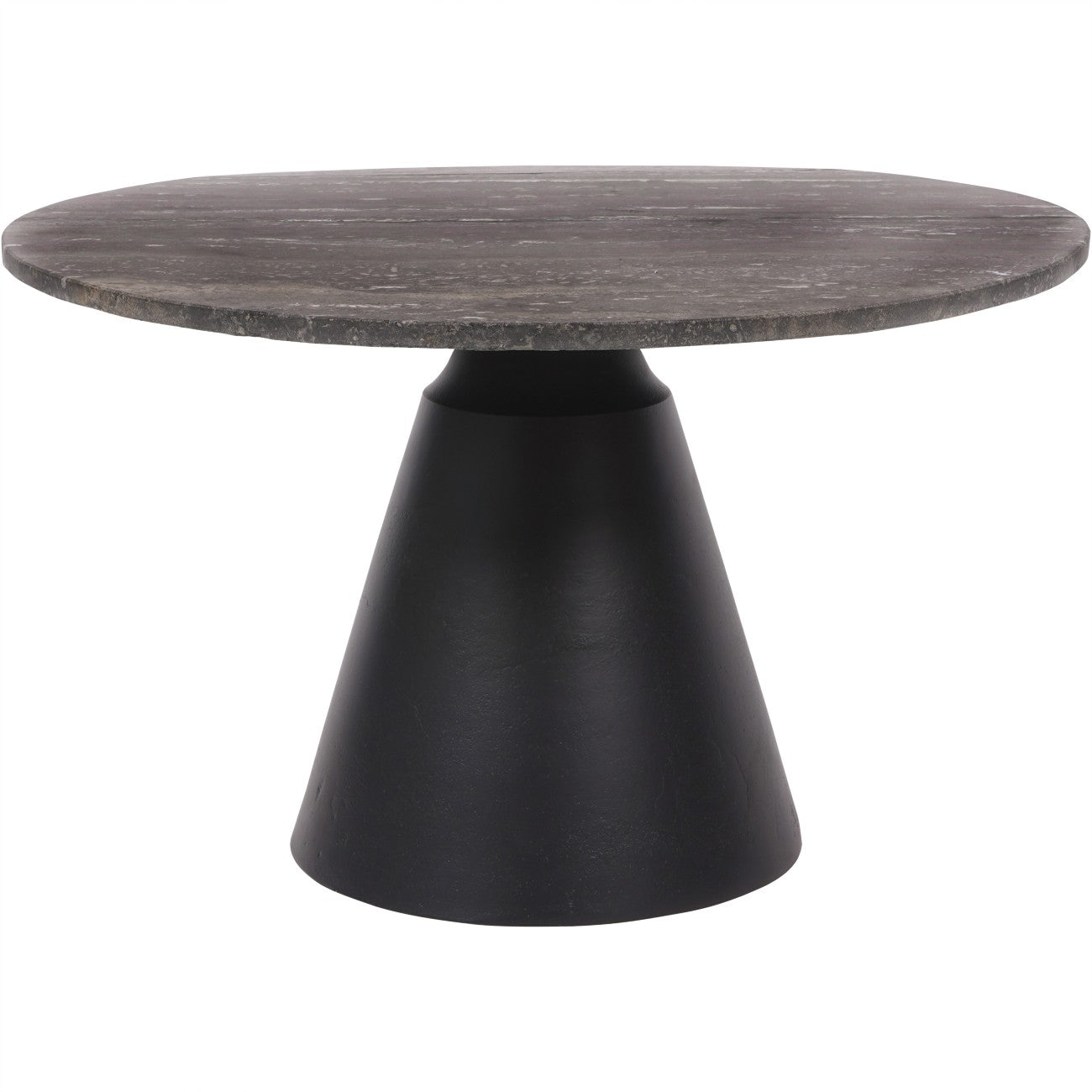Libra Interiors Clifton II Coffee Table in Charcoal Black and Travertine – Small