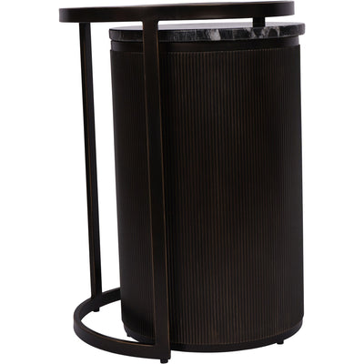 Libra Interiors Belvedere Black Small Set of 2 Nesting Side Tables