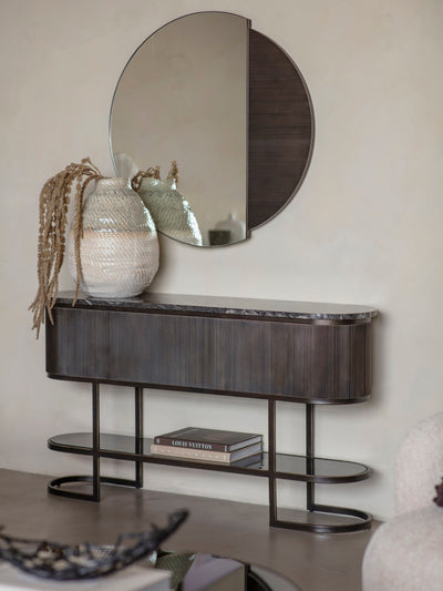 Libra Interiors Belvedere Black Console Table