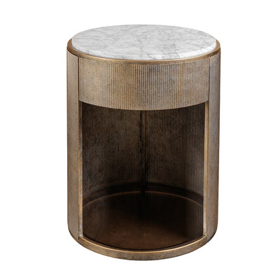 Libra Interiors Belvedere Bedside Table - Aged Gold