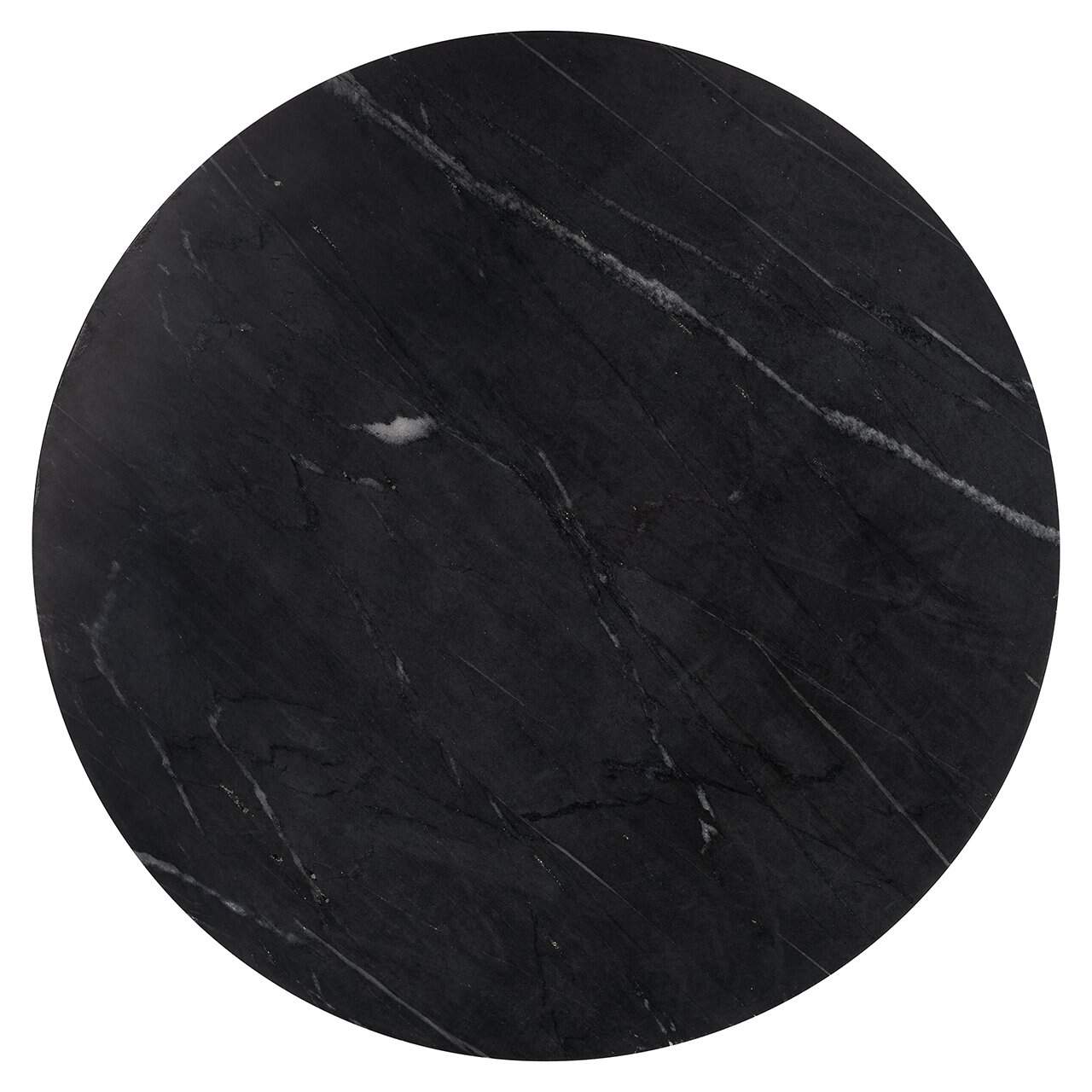 Richmond Interiors Blax Black Oak Wood Isometric Cube Pattern Round Side Table