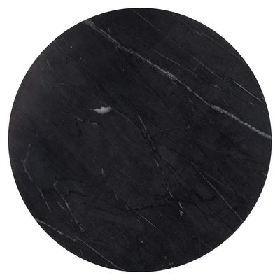 Richmond Interiors Blax Black Oak Wood Isometric Cube Pattern Round Side Table