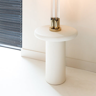 Richmond Interiors Bloomstone Soft Chalk White Round Side Table